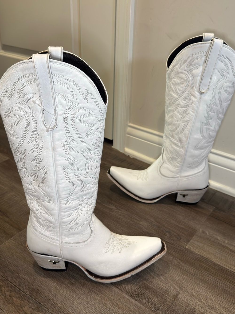 Lane Boots Smokeshow White Leather Cowgirl Western Boots LB0526